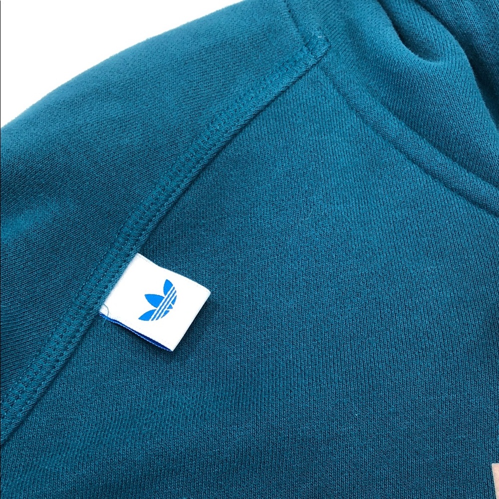 Adidas Women’s Pullover Hoodie - Teal w/ Pink/Lt Blue Logo - Size Small - Picture 11 of 15